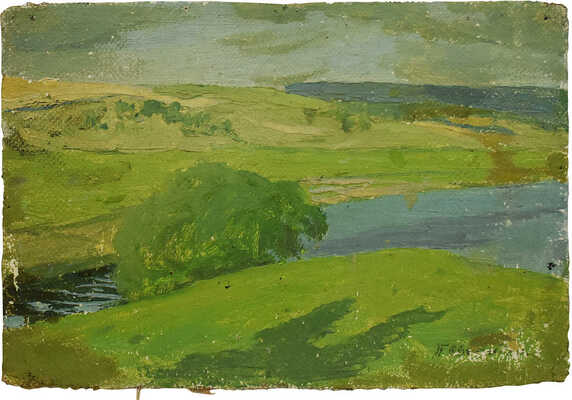 Свиридов Пётр Петрович. Пейзаж с рекой